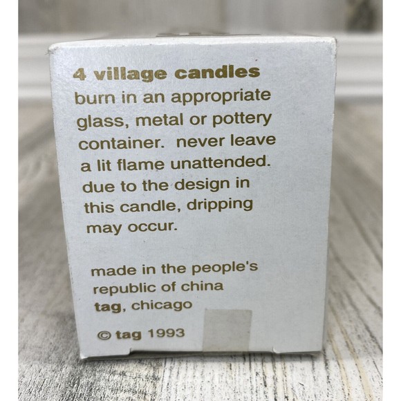 Vtg Crate & Barrel 4 Village Candles Bronze Gold Minimalist MCM Staging Holiday - Picture 5 of 7